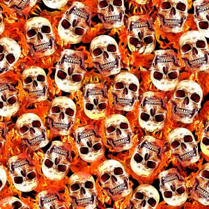 LimbArt Orange Fire Skulls